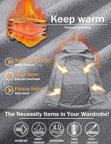 MAGCOMSEN Men's Jackets Tactical Winter Waterproof Softshell Rain Coat