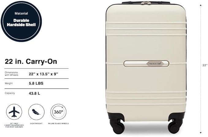 Travelers Club 22インチ リッチモンド スピナー 機内持ち込み手荷物、骨