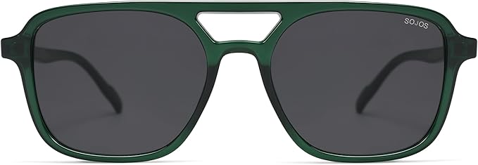 SOJOS Retro Aviator Sunglasses for Women Men,Trendy Rectangle Womens Mens Shades Sun Glasses SJ2202