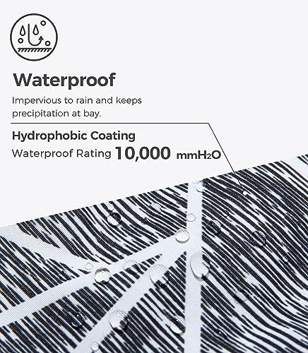 Wantdo Women's Waterproof Ski Jacket Colorful Printed Fully Taped Seams Rain Coat Warm Winter Parka
