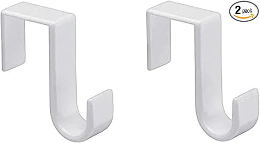 1st Choice Over The Door Hooks Hangers, Laundry Hanger White Plastic 2 Pack Coats Towels Clothes,White