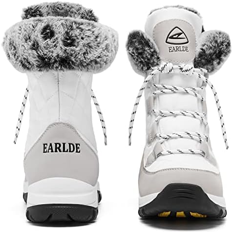 EARLDE Women's Snow Boots Waterproof Mid-Calf Winter Boots