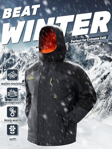 TACVASEN Men's Winter Skiing Jackets Waterproof Thermal Snowboard Coats