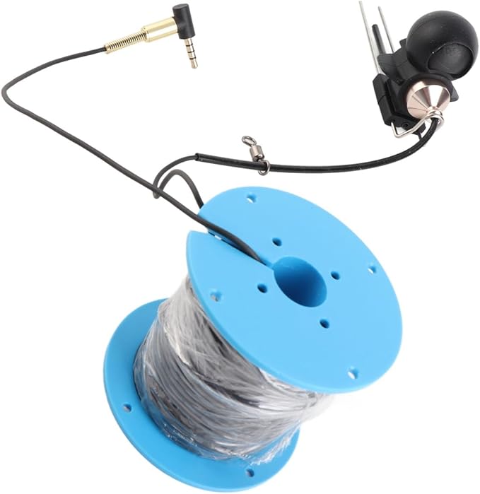 Underwater Fishing Camera with 65ft Cable – CVBS Format HD Transmission, 3.5mm Plug for Boat Fish Finders