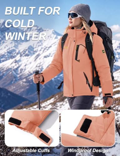 MAGCOMSEN Winter Coats for Women Ski Jackets Snow Waterproof Warm Rain Coat