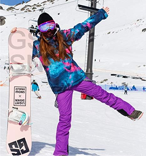 Women's Ski Jackets and Pants Set Windproof Waterproof Insulated Snowsuit Winter Warm Snowboarding Snow Coat