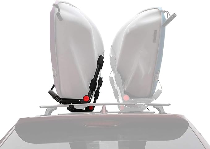 BRIGHTLINES Folding Kayak Roof Rack, a Set of Two Foldable Kayak Roof Rack Carrier for Kayaks, Canoe, SUP, Mounted on Car SUV Roof Crossbars