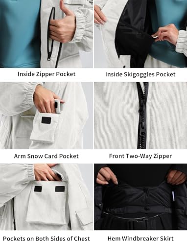 GSOU SNOW Men Women Snowboard Jacket Baggy Ski Snow Waterproof