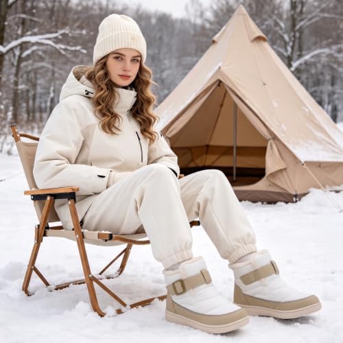 XIHALOOK Womens Snow Boots Winter Waterproof Mid-Calf Boots