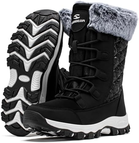 HOBIBEAR Women's Winter Snow Boots Warm Faux Fur