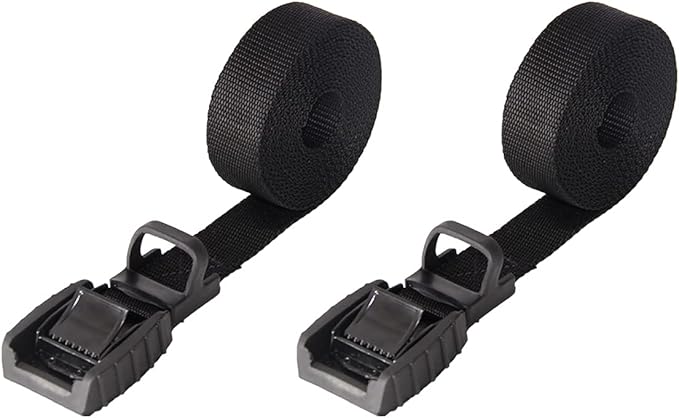 Mind and Action 16 Ft Sturdy Tie Down Strap Lashing Strap with Rubber Padded Cam Lock Buckle,for Car Roof Rack,Kayak Canoe SUP Surfboard Tie Down,Boat Trailer Tow Strap(2 Pack)