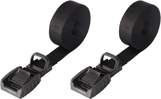 Mind and Action 16 Ft Sturdy Tie Down Strap Lashing Strap with Rubber Padded Cam Lock Buckle,for Car Roof Rack,Kayak Canoe SUP Surfboard Tie Down,Boat Trailer Tow Strap(2 Pack)