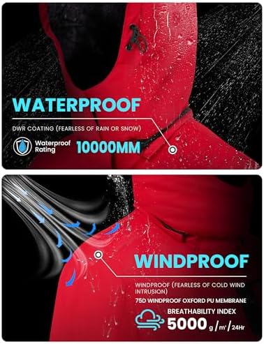 WULFUL Women's Waterproof Ski Jacket Warm Winter Coats Windproof Winter Jackets for Women Fleece Lined Windbreaker with Hood