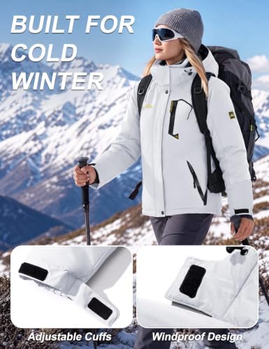 MAGCOMSEN Winter Coats for Women Ski Jackets Snow Waterproof Warm Rain Coat