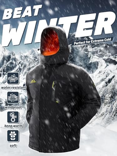 TACVASEN Men's Winter Skiing Jackets Waterproof Thermal Snowboard Coats
