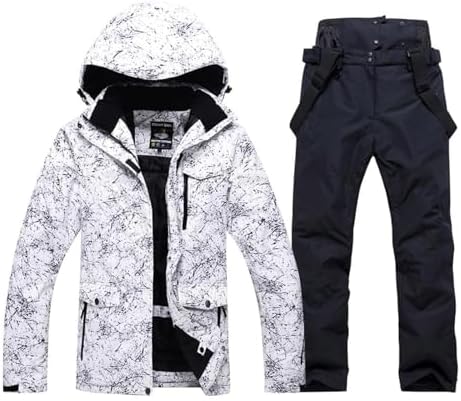 Women's Ski Jackets and Pants Set Waterproof Insulated Snowsuit Winter Warm Skisuit Fashion Snowboarding Snow Coat