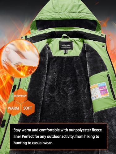 TACVASEN Women's Winter Coats Waterproof Snow Ski Jacket Warm Fleece