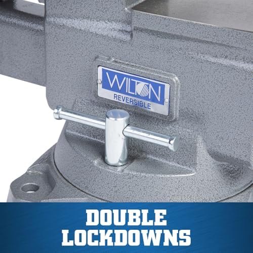 Wilton Reversible Bench Vise, 8" Jaw Width, 9-1/4" & 14-1/2" Jaw Opening, 4-3/4" Throat (Model 4800R)