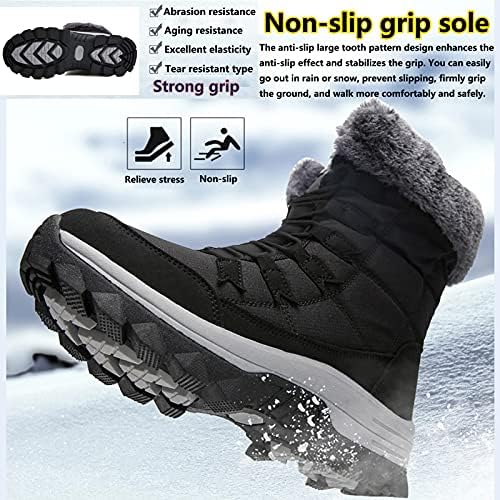 ziitop Womens Winter Snow Boots Waterproof Fur Lined Warm