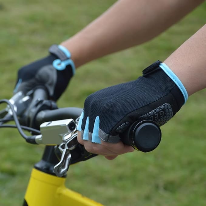 HuwaiH Bike Gloves for Men/Women, Cycling Gloves with Anti-Slip Shock-Absorbing Pad Half Finger Biking Bicycle Gloves