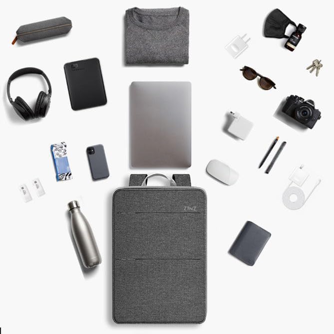 ZINZ Slim & Expandable Laptop Backpack 15 15.6 16 Inch Sleeve, Spill-Resistant Notebooks Bag Case for Most 14-16 Inch MacBooks Surface-Books Dell HP Lenovo Asus Computers,D01G01