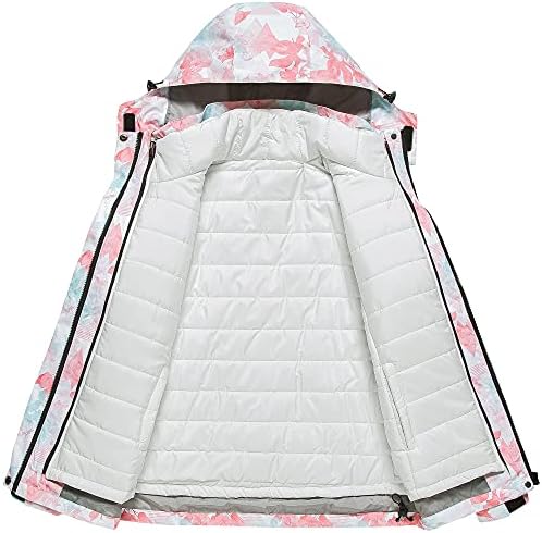 Women's 3 In 1 Waterproof Ski Jacket Windproof Snowboarding Jacket Warm Winter Snow Coat Raincoat