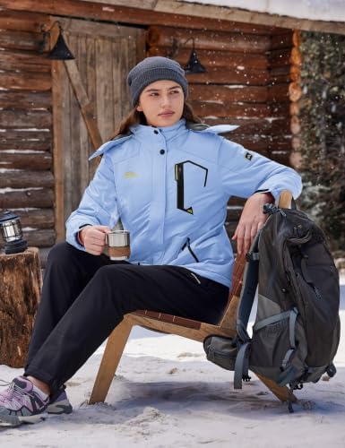 TACVASEN Women's Winter Coats Waterproof Snow Ski Jacket Warm Fleece