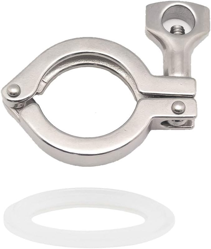Beduan 1.5" Sanitary Tri Clamp, 304 Stainless Steel Single Pin Heavy Duty Tri Clamp Clover with Wing Nut for Ferrule TC 1.5" (1.5 Inch)