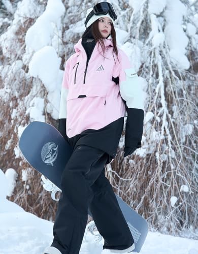 Womens Mens Snowboard jacket Baggy Ski Pullover Hoodie