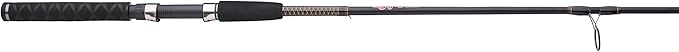 Ugly Stik 6’6” GX2 Spinning Rod, Three Piece Spinning Rod, 6-15lb Line Rating, Medium Rod Power, Moderate Fast Action, 1/8-5/8 oz. Lure Rating
