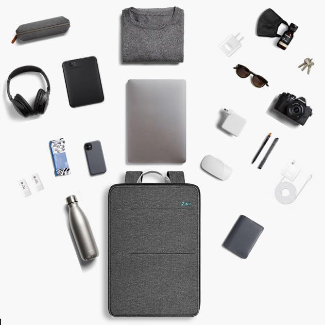 ZINZ Slim & Expandable Laptop Backpack 15 15.6 16 Inch Sleeve, Spill-Resistant Notebooks Bag Case for Most 14-16 Inch MacBooks Surface-Books Dell HP Lenovo Asus Computers,G01BK02