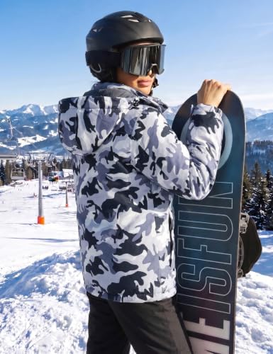 TACVASEN Women's Winter Coats Waterproof Snow Ski Jacket Warm Fleece