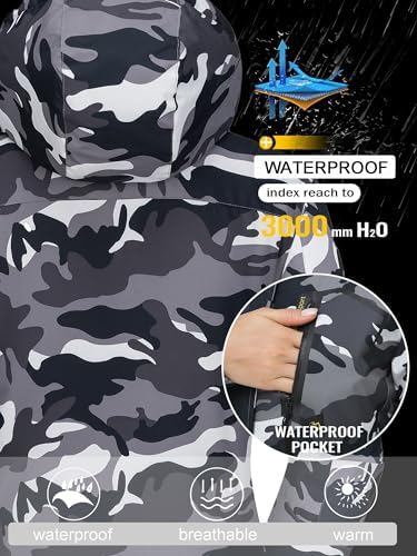 TACVASEN Women's Winter Coats Waterproof Snow Ski Jacket Warm Fleece
