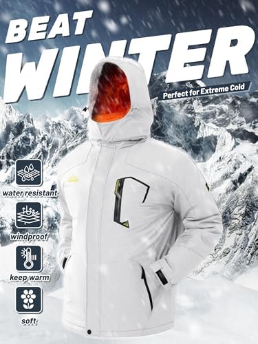 TACVASEN Men's Winter Skiing Jackets Waterproof Thermal Snowboard Coats