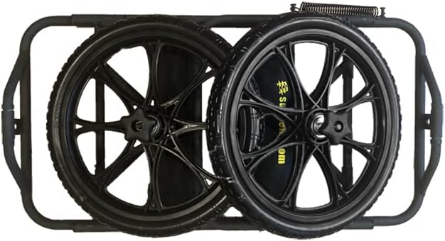 Suspenz Kayak Canoe Transport Cart, All-Terrain Super Duty Trolley Carrier with No-Flat Airless Wheels and Kickstand, 350 lb Load Capacity, Black (22-9908)