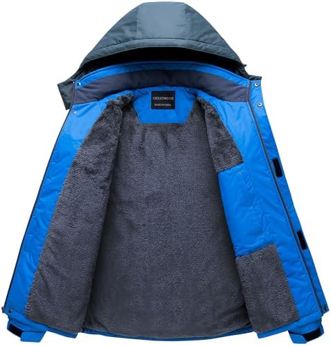 Men's Mountain Waterproof Ski Jacket - Windproof Snowboarding Warm Winter Coat Raincoat