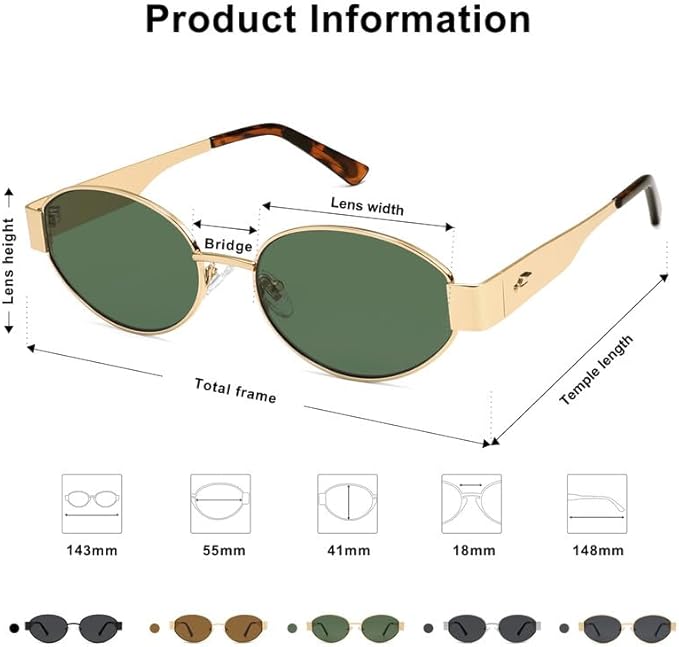 SOJOS レトロ オーバルサングラス レディース トレンディ クラシック シェード UV400 保護 SJ1256