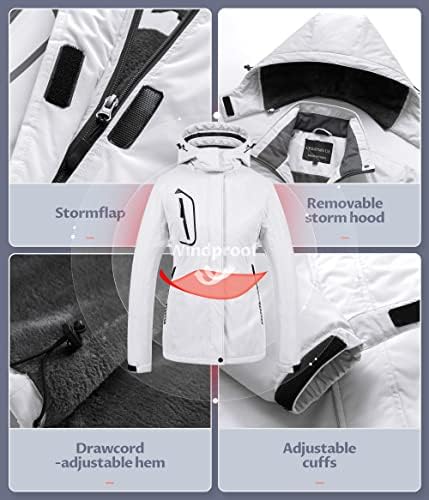 Women's Mountain Waterproof Ski Jacket Windproof Snowboarding Jacket Warm Winter Coat Raincoat