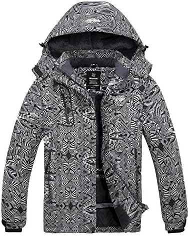 wantdo Women Hardshell Waterproof Windproof Insulated Ski Trekking Jacket
