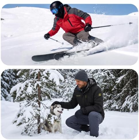 Mens Winter Jacket Ski Snow Waterproof Puffer Parka Coats