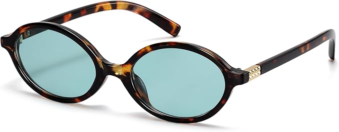 Retro Oval Sunglasses for Women Vintage 90s Y2K Trendy Designer Sun Glasses