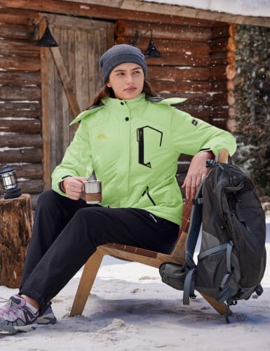 TACVASEN Women's Winter Coats Waterproof Snow Ski Jacket Warm Fleece