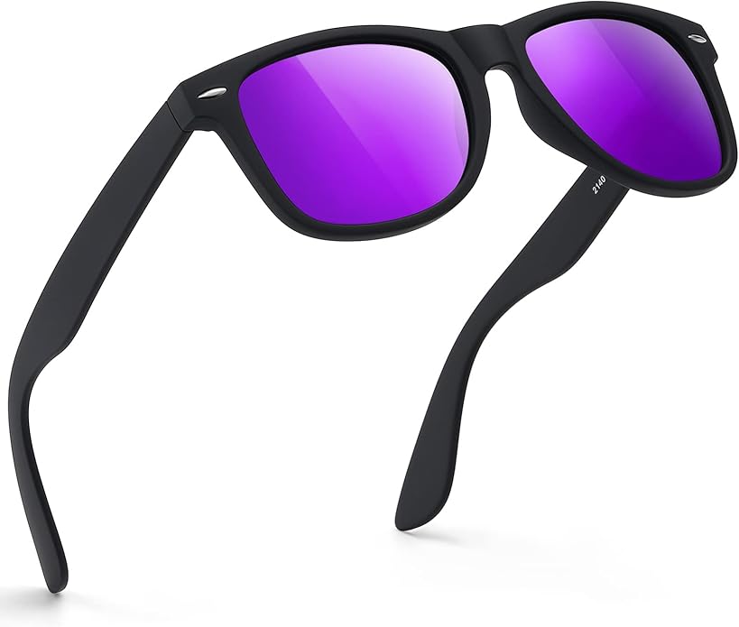 FEIDUSUN Sunglasses Men Polarized Sunglasses for Mens and Womens,Black Retro Sun Glasses Driving Fishing UV Protection