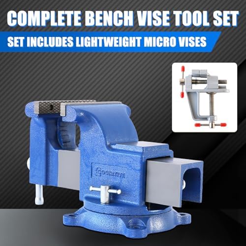 6” 360° Ductile Iron Bench Vise, 13200LB Force