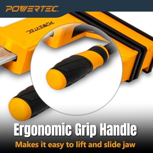POWERTEC 71602-P2V, 4PK, 48" Woodworking Parallel Clamps Jaw Bar Clamp Spreader Tool