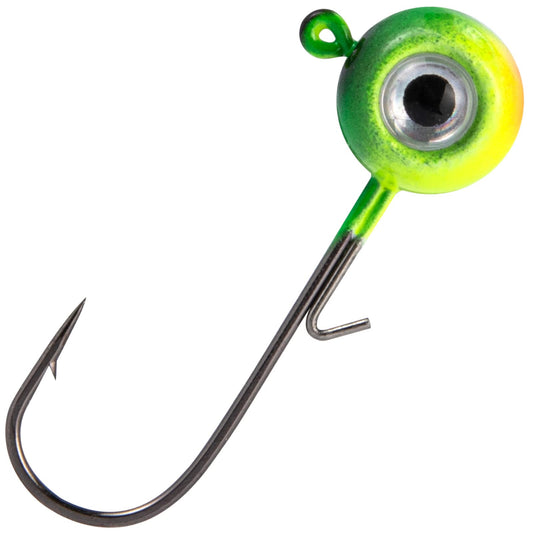 Dr.Fish 10個パック 3Dアイフィッシングジグヘッド ボールスイムベイトジグ ソルトウォーター・フレッシュウォーター バス ウォールアイフィッシングフック クラッピー トラウト 1/4oz ファイヤータイガー