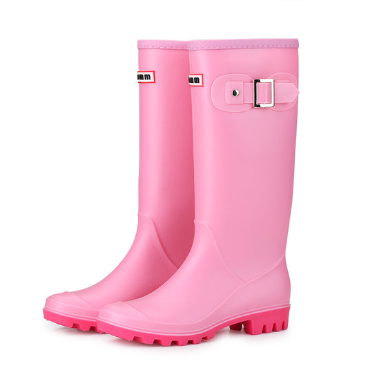 Fashionable Women's Waterproof High-Top Rain Boots