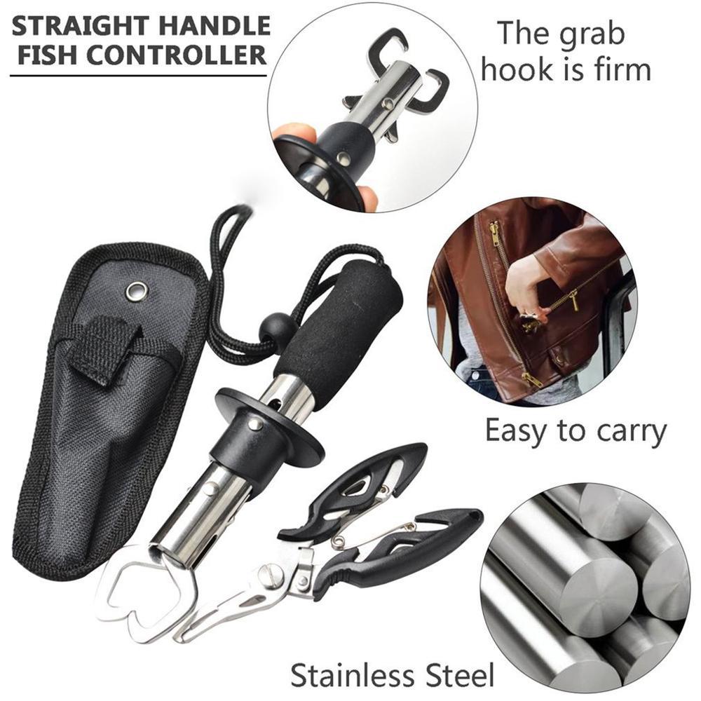 Stainless Steel Fishing Gripper and Lure Pliers Set