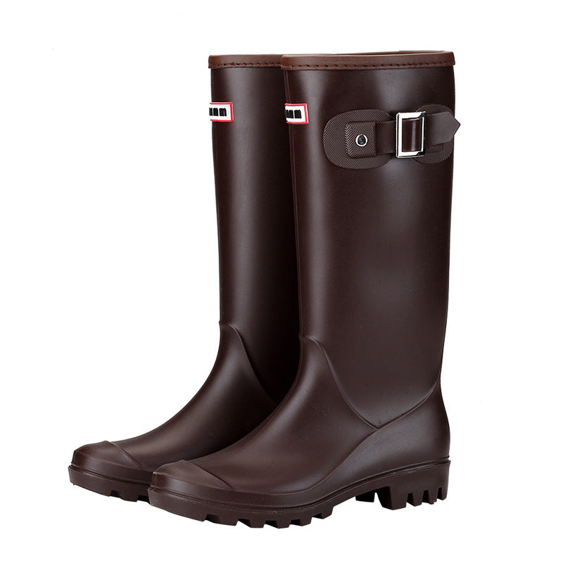 Fashionable Women's Waterproof High-Top Rain Boots