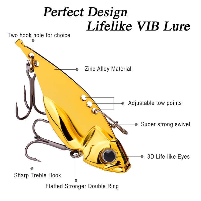 Metal Blade Baits for Bass Fishing Lures and Crankbaits